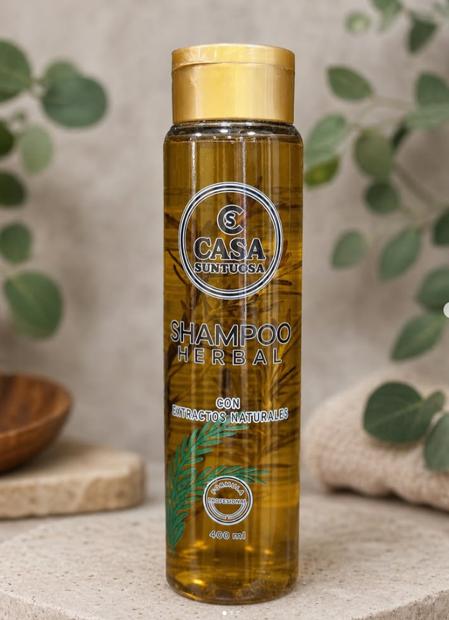 Shampoo Herbal Extractos Naturales - Línea Botánica Profesional Casa Suntuosa