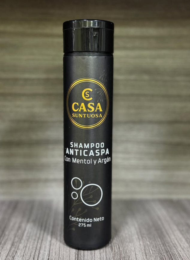 Shampoo Anticaspa Mentol & Argán - Línea Dermocuidado Casa Suntuosa